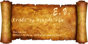 Erdély Viktória névjegykártya